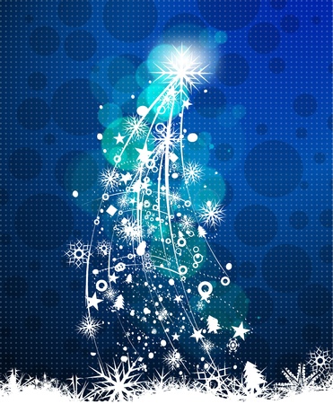 Background for new year and for Christmas tree illustration.のイラスト素材