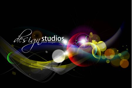 Abstract lights background, vector illustration.のイラスト素材