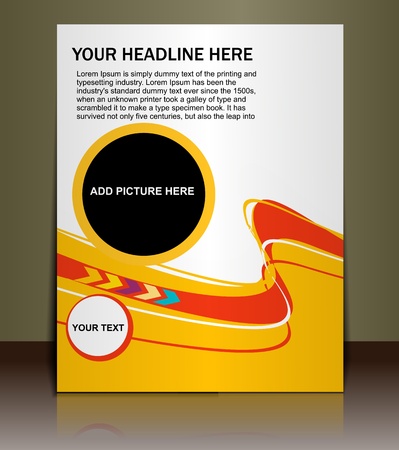 Presentation of Poster/flyer design content background. editable vector illustration のイラスト素材
