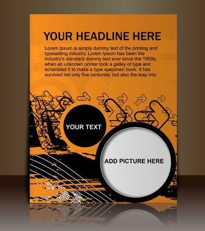 Vector editable Presentation of Flyer/Poster design content background.のイラスト素材