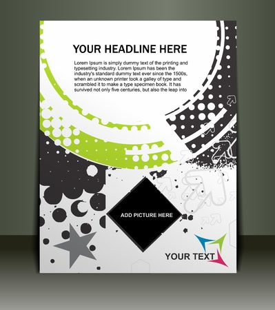 Presentation of Poster/flyer design content background. editable vector illustration のイラスト素材