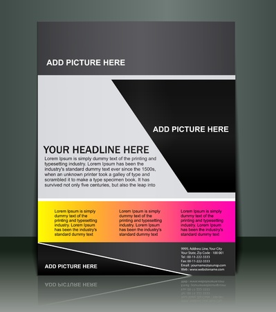Vector editable Presentation of Flyer/Poster design content background.のイラスト素材