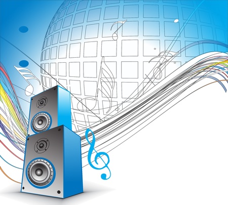 Music notes with music box for design use, vector illustration のイラスト素材