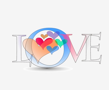 I love you textのイラスト素材