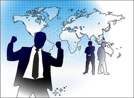 Success business people, conceptual business illustration. のイラスト素材