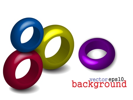 3d Abstract circle ring design.のイラスト素材
