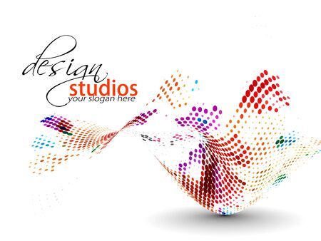 abstract colorful circle background, vector illustration のイラスト素材