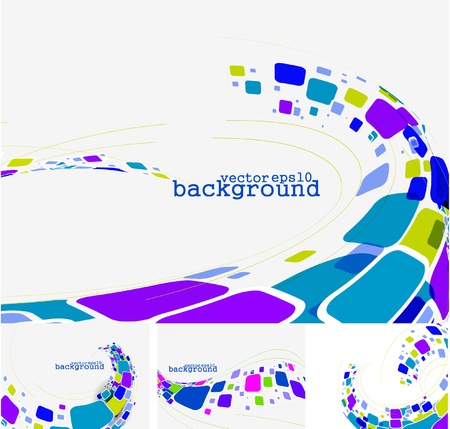 Set of abstract mosaic background eps10 vector illustration.のイラスト素材