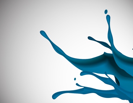 Isolated shot of paint splashing on white のイラスト素材