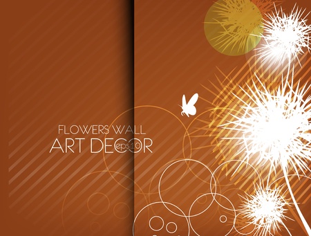 abstract flowers card design, vector illustrationのイラスト素材