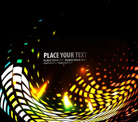 abstract glowing design on a colorful background のイラスト素材
