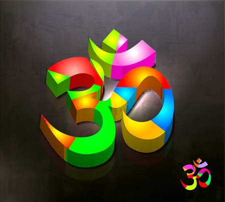 3d lord ganesha, diwali symbols design.のイラスト素材