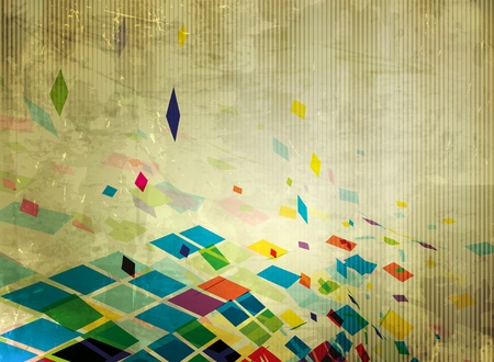 abstract multicolor grunge mosaic background, vector illustration. のイラスト素材