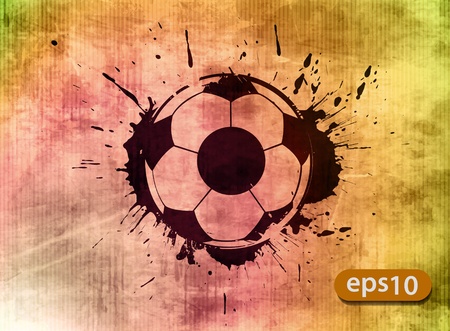 Football banner with the grunge balls background のイラスト素材