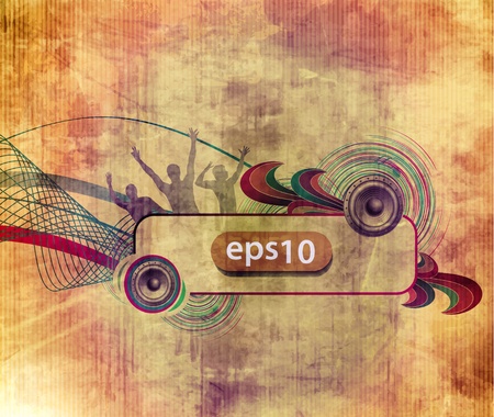 Vector rock music banner design element. のイラスト素材