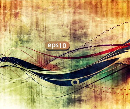 Abstract wave background composition - vector illustration のイラスト素材