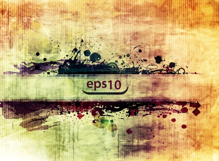 A poster with a grunge texture for a banner desugn use.のイラスト素材