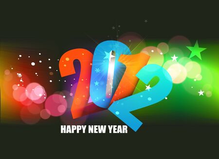 New year 2012 poster design. Vector illustration 