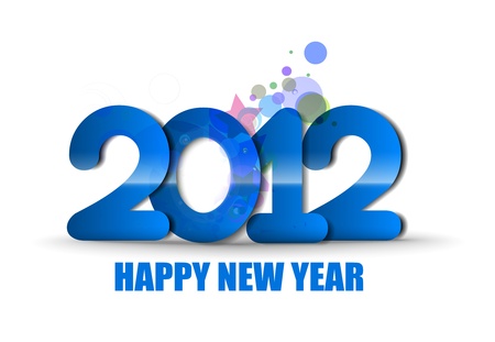 new year 2012 in white background. Vector illustration 