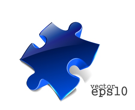 vector 3d glossy puzzle web icon design element. のイラスト素材