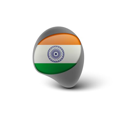 icon of india flag design, vector illustration のイラスト素材