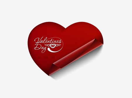 valentine's day curl heart background, vector illustration. のイラスト素材