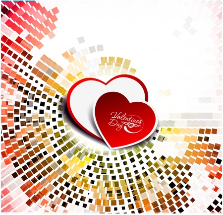 valentine's day, heart vector illustration. のイラスト素材