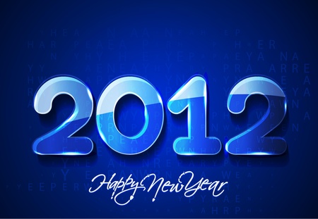 new year 2012 matrix style design, vector illustration