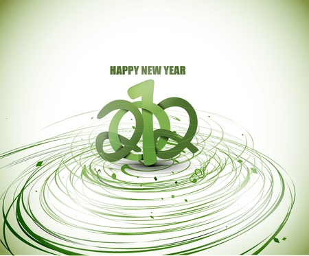 new year 2012 swirl wave background. Vector illustrationのイラスト素材