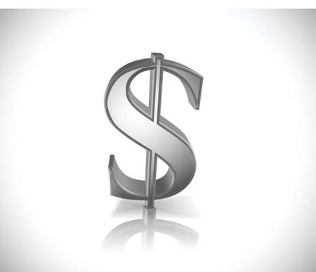 silver dollar sign vector illustrationのイラスト素材