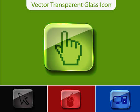 glossy cursors mouse symbol set, eps10 Vector illustration.のイラスト素材