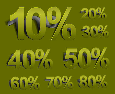 Set of vector web Sale percents peel off design element. のイラスト素材