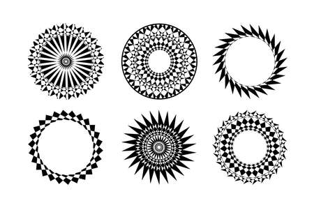 Abstract ornament - Seamless circle element background vector のイラスト素材