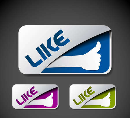 Design of like labels stamps stickers use.のイラスト素材