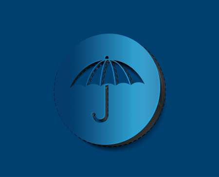 Vector Umbrella icon labels design. のイラスト素材