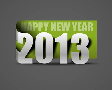 Happy new year 2013 label design.のイラスト素材