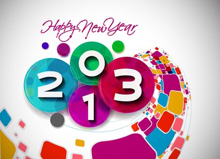 Happy new year 2013 celebration background for your posters design.のイラスト素材