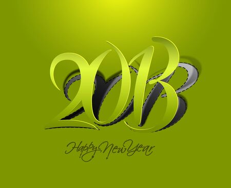 New year 2013 background for paper folding with letter design. のイラスト素材