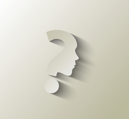 vector symbol of question mark in white background. のイラスト素材