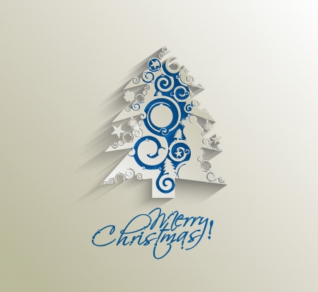 Modern 3d christmas tree background,   illustration のイラスト素材