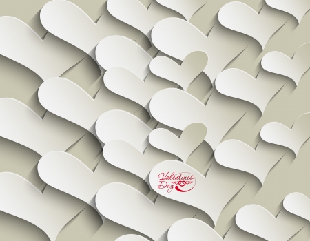 Heart decorative Valentines day card on white backgroundのイラスト素材