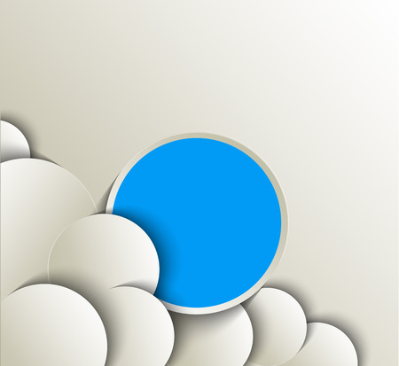 Paper circle background with drop shadowsのイラスト素材