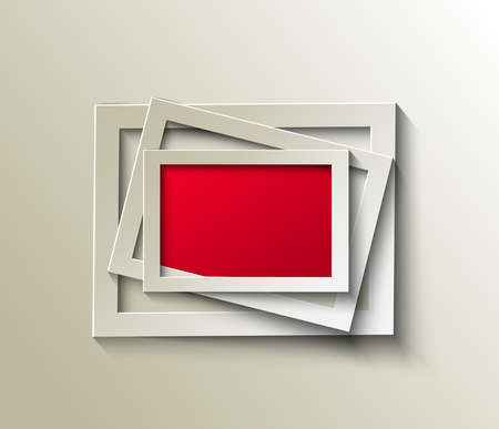 Abstract 3D Photo Frame Designのイラスト素材