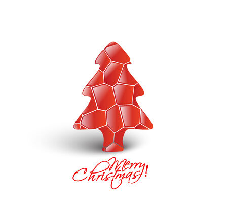Modern Christmas Tree Background, eps10 vector illustration のイラスト素材