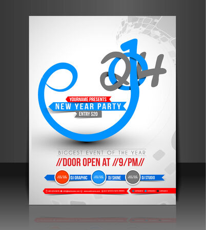 New Year Party Flyer & Poster Cover Templateのイラスト素材