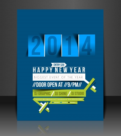 New Year Party Flyer & Poster Cover Templateのイラスト素材