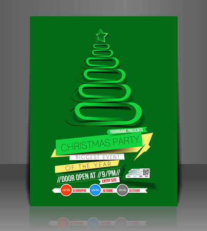 Christmas Party Flyer & Poster Cover Templateのイラスト素材