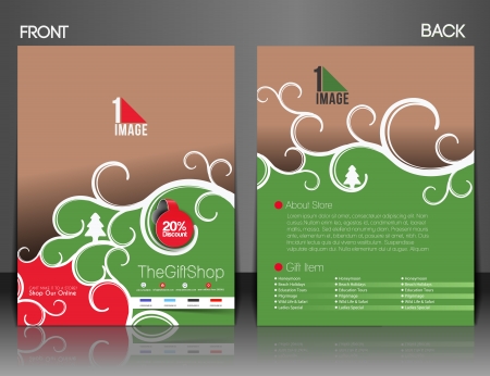 Gift Shop Flyer & Poster Cover Template のイラスト素材