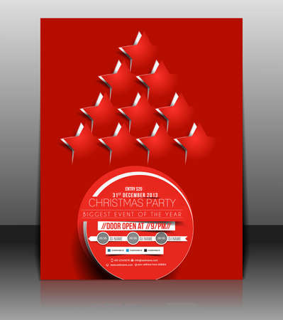 Christmas Party Flyer & Poster Cover Templateのイラスト素材