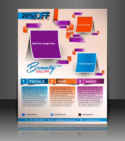 Salon Flyer & Poster Template Designのイラスト素材